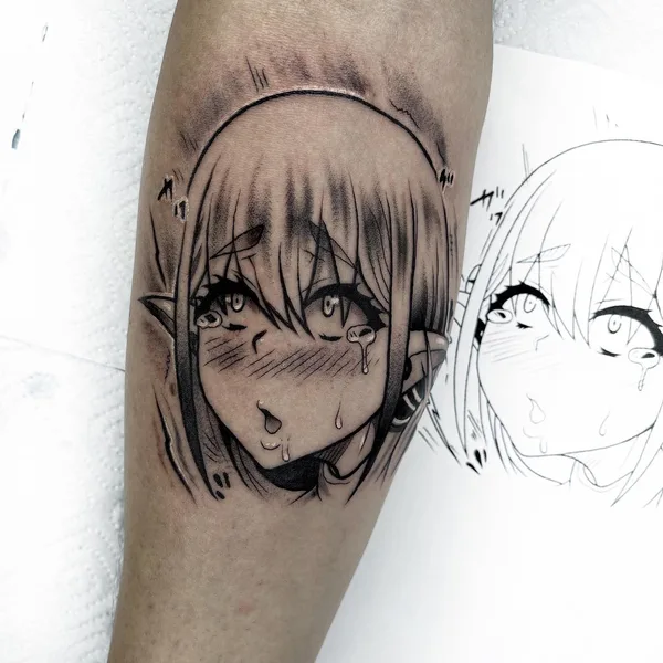 Anime tattoo by Вадим Рассказов in Волгоград