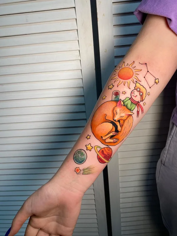 female color illustrative Tatuaggio su forearm #51541 | Tatuatore Алёна Неволина