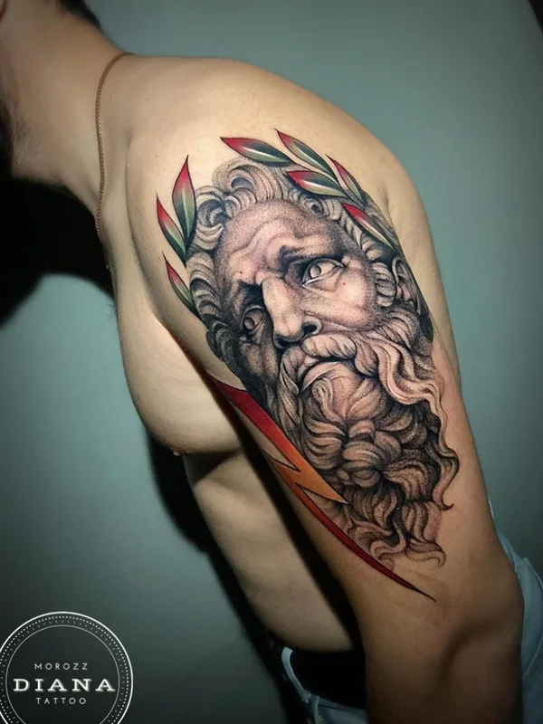 male color realism Tatuagem em shoulder #51571 | Tatuador Диана Коновалова