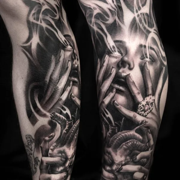 Portrait tattoo by Ivano Natale