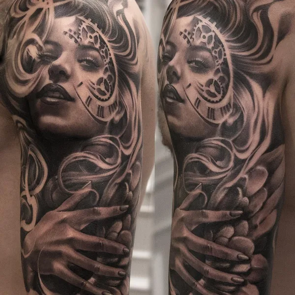 Portrait tattoo by Ivano Natale