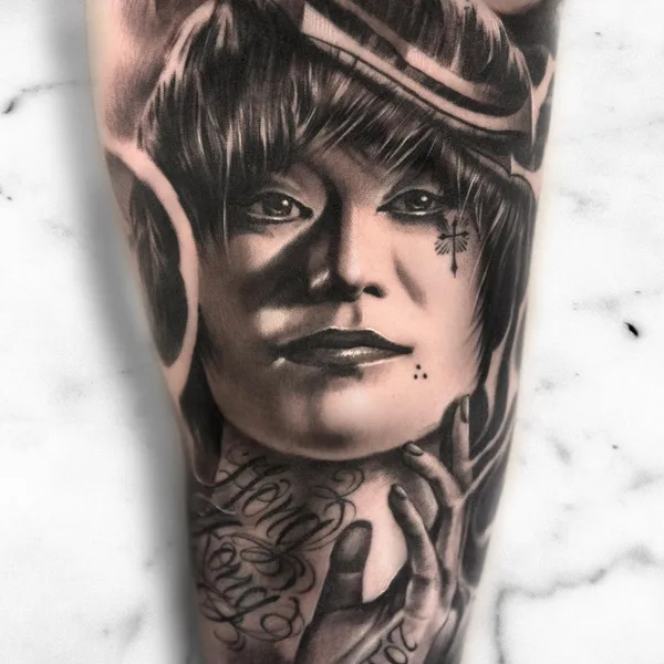 Portrait tattoo by Ivano Natale