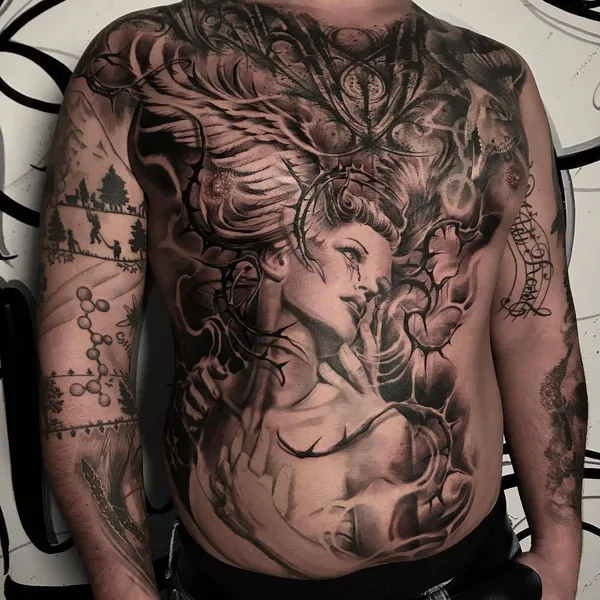 Portrait tattoo by Ivano Natale