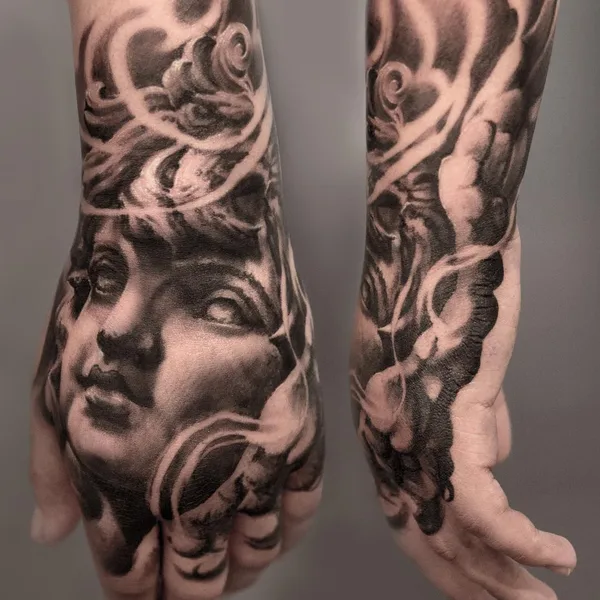 Portrait tattoo by Ivano Natale