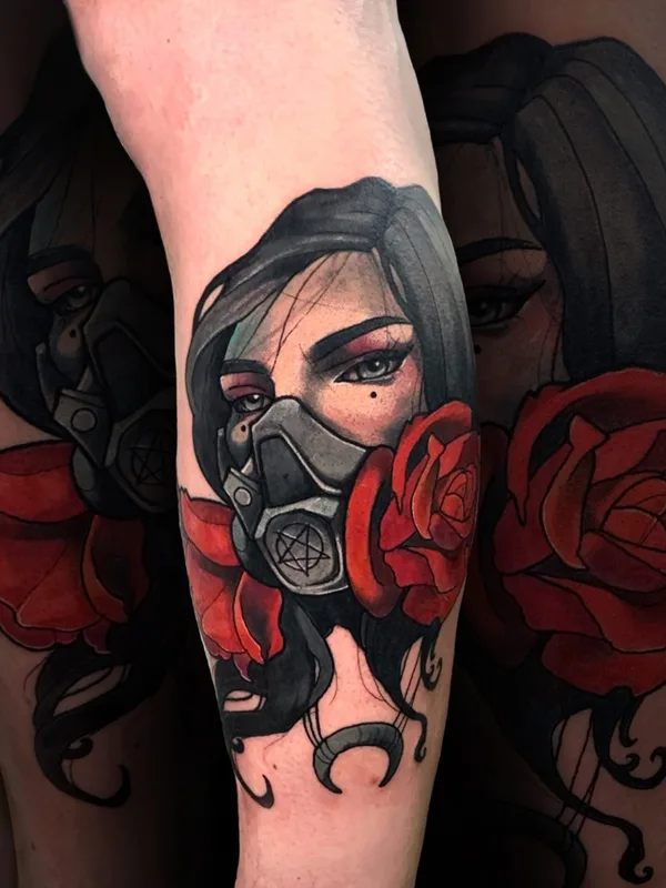 female color illustrative татуировка на forearm #53142 | Тату мастер Евгения Окто