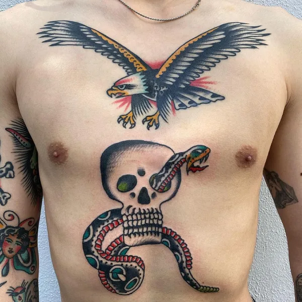 Традиционная tattoo by Tai Haiwei in Shanghai