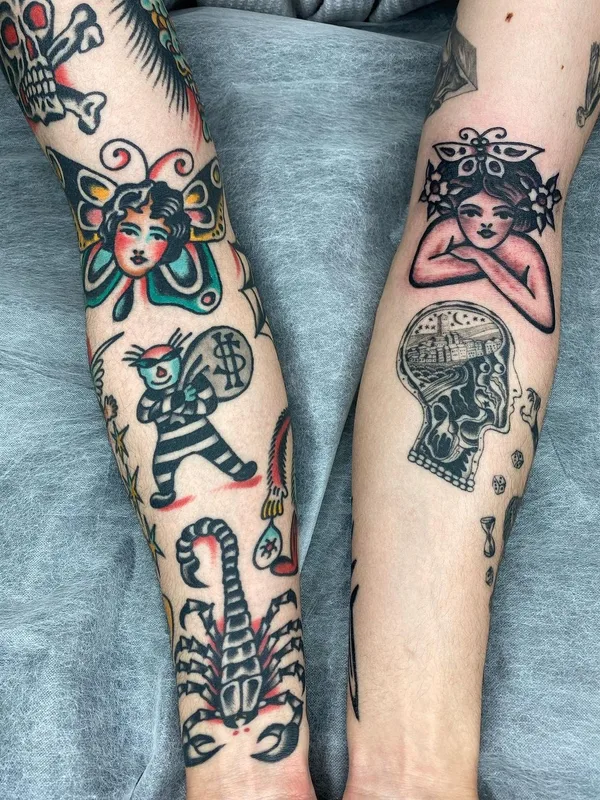 color traditional татуировка на forearm #54538 | Тату мастер Tai Haiwei