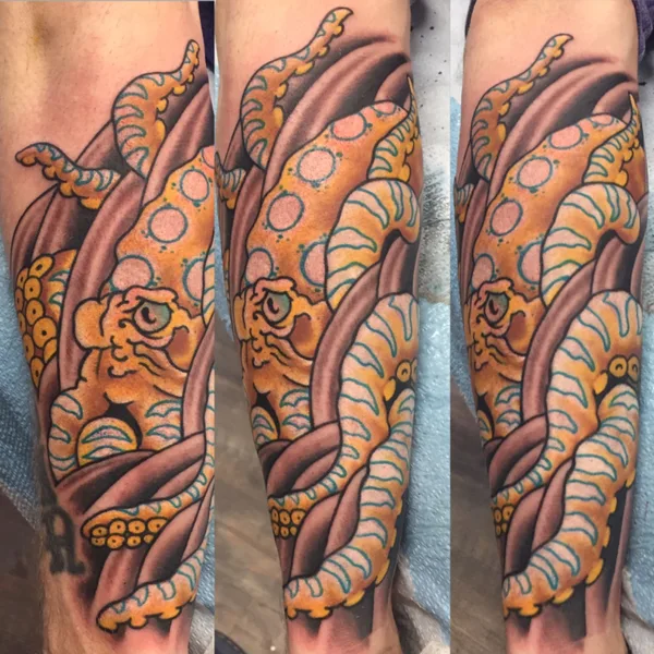 Color tattoo by Kirk Sheppard in Penticton