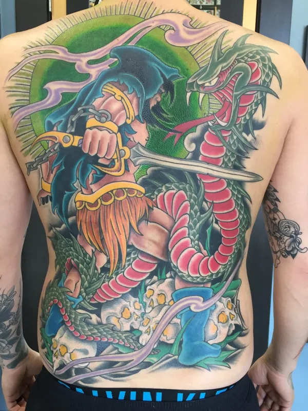 Color tattoo by Kirk Sheppard in Penticton