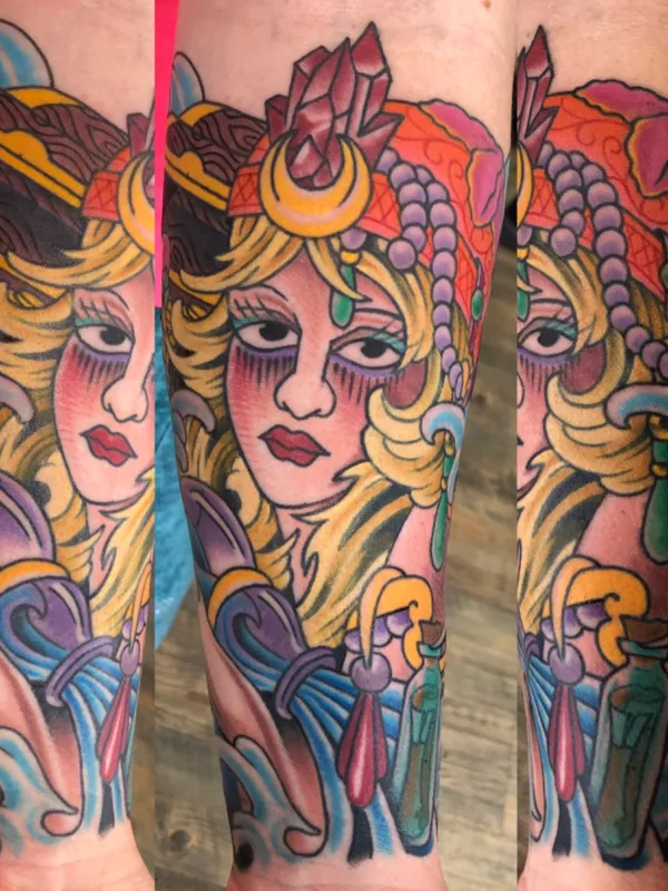 Color tattoo by Kirk Sheppard in Penticton