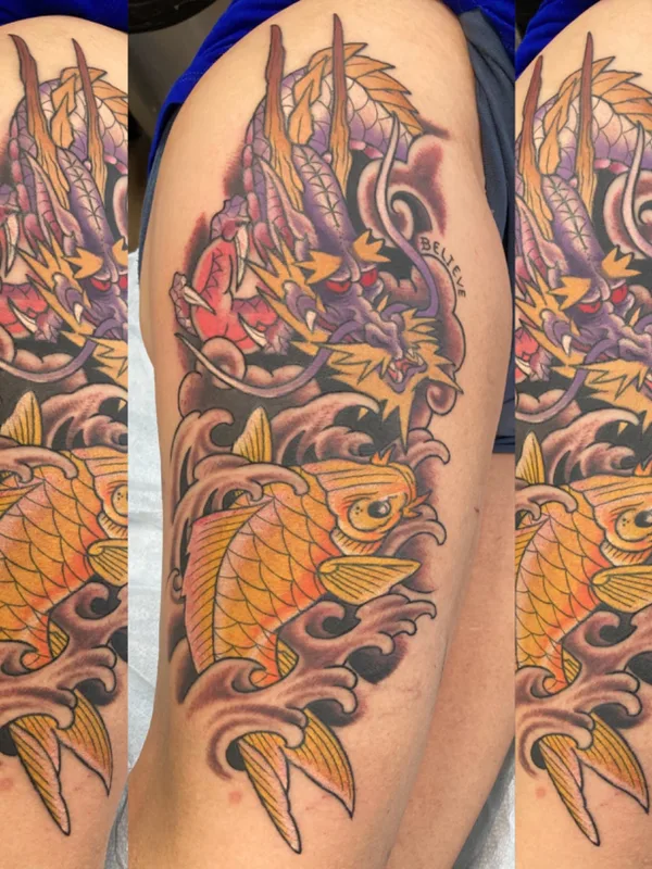 Color tattoo by Kirk Sheppard in Penticton