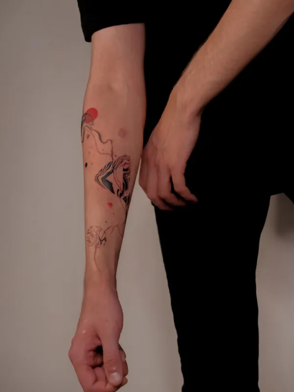 color abstract татуировка на forearm #68345 | Тату мастер Vel Pokes