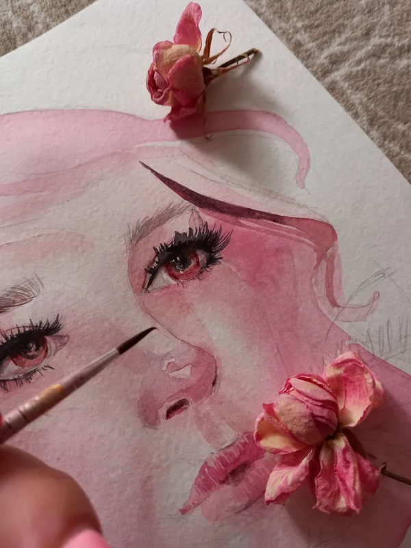 female color watercolor татуировка на not tattoo #55051 | Тату мастер Галина Фиопентова