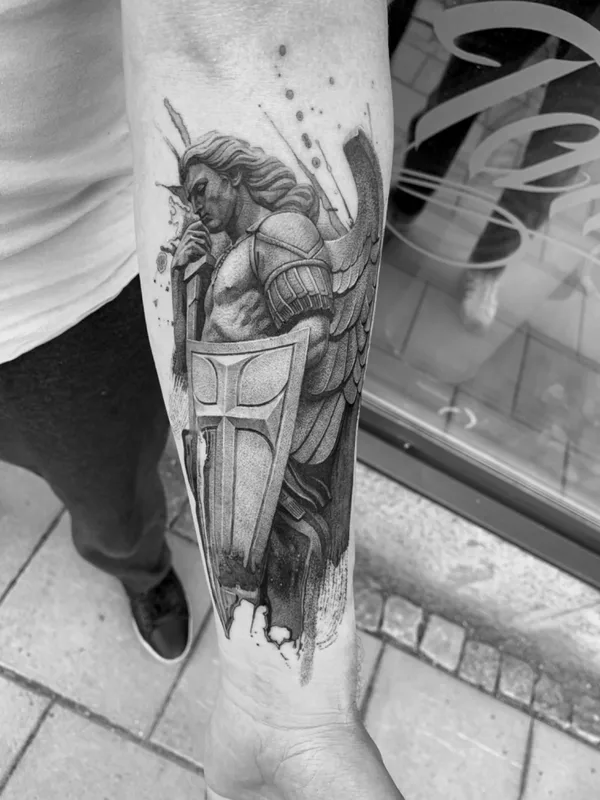 black and grey black and grey tattoo on forearm #69731 | Tattoo Artist Inkdeology