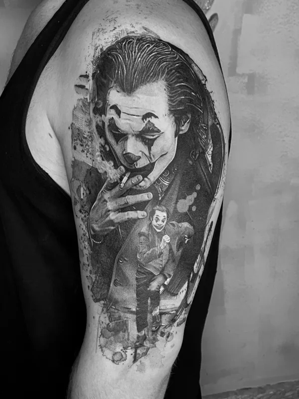 black and grey realism tattoo on upper arm #69720 | Tattoo Artist Inkdeology