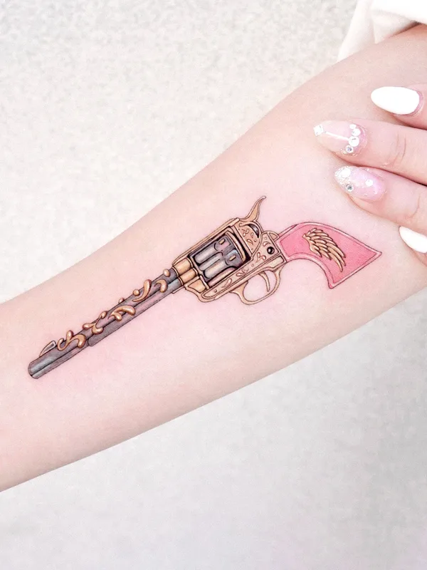 female color jewelry tattoo on forearm #55606 | Tattoo Artist Solar