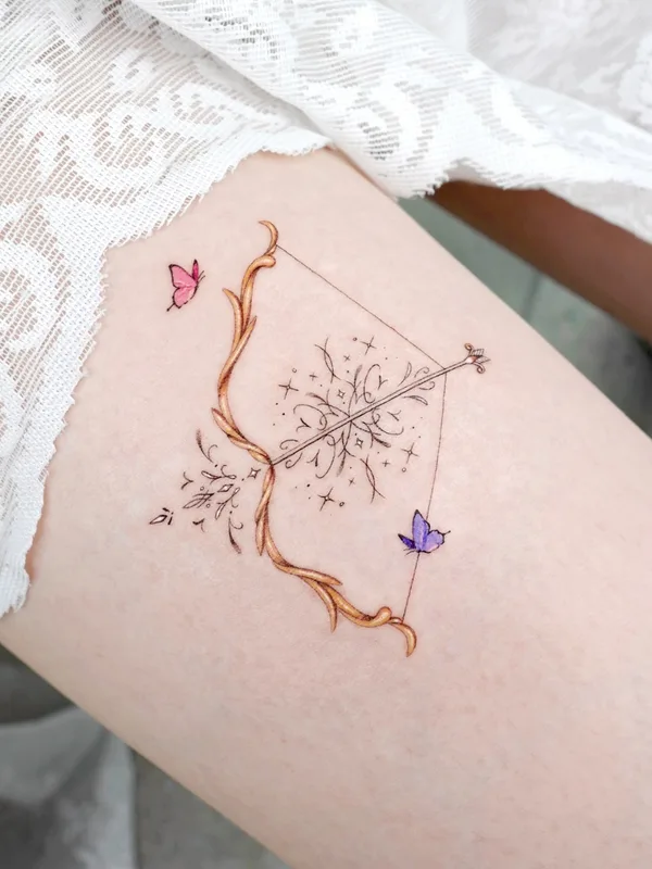 female color jewelry tattoo on leg #55599 | Tattoo Artist Solar