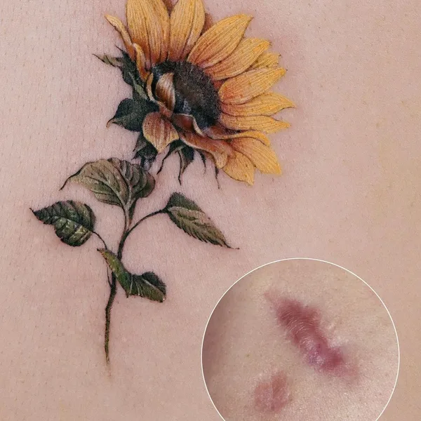 Watercolor tattoo by Dasol Kim in Los Angeles