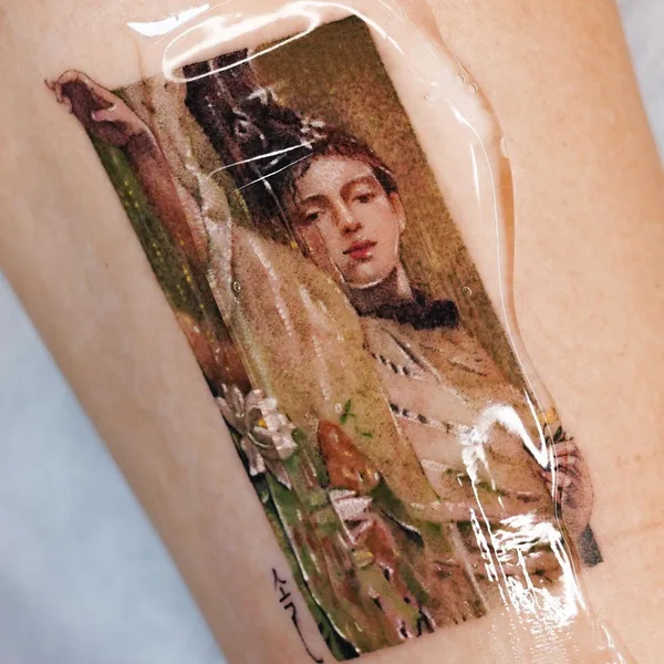 Watercolor tattoo by Dasol Kim in Los Angeles