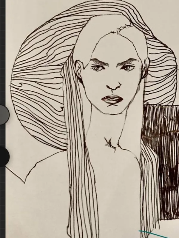 female black sketch татуировка на back #41466 | Тату мастер Lokshyna Olha