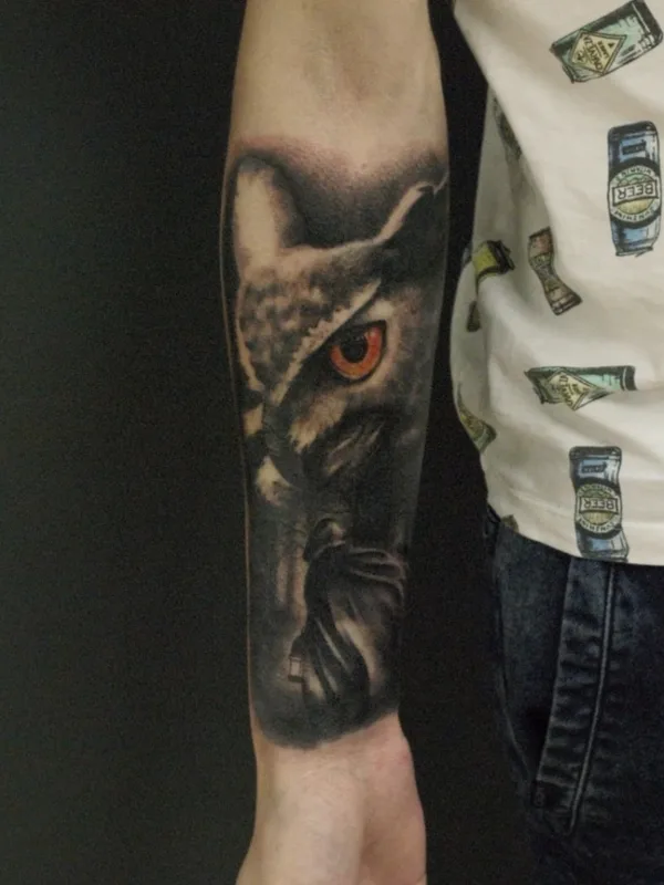 black and grey realism татуировка на forearm #73007 | Тату мастер Павел Казакевич