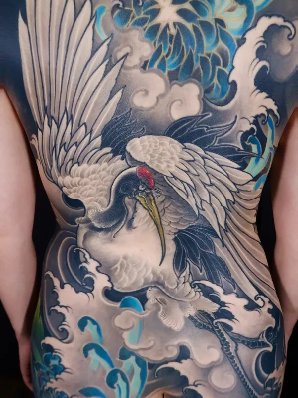 color japanese tattoo on full back #73016 | Tattoo Artist CJ Cai Nan