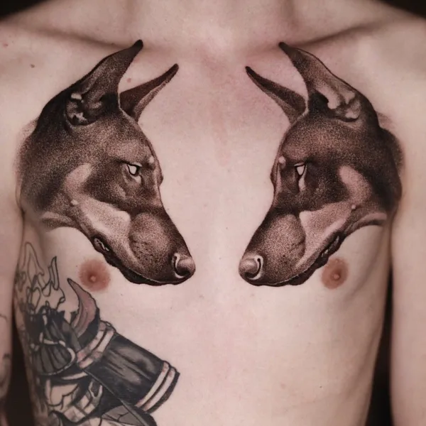 Graphic tattoo by Анна Чернова in Moscow