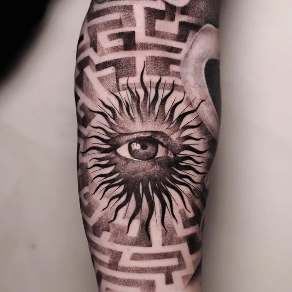 Graphic tattoo by Анна Чернова in Moscow