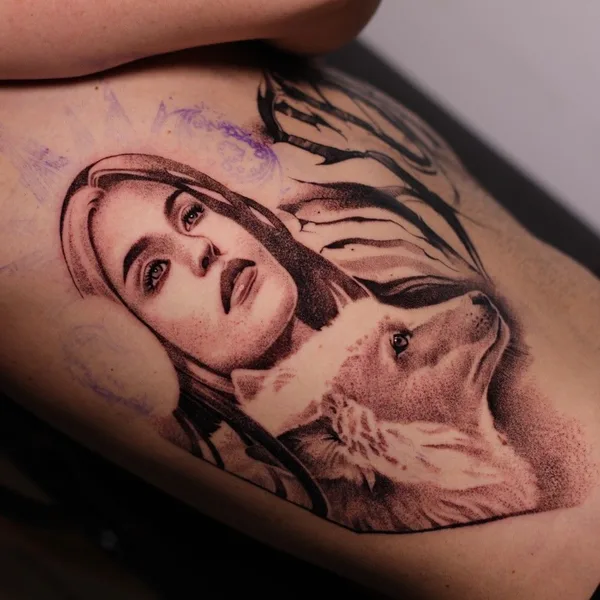 Graphic tattoo by Анна Чернова in Moscow