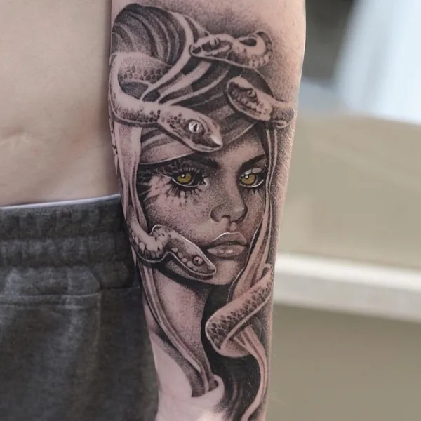 Graphic tattoo by Анна Чернова in Moscow