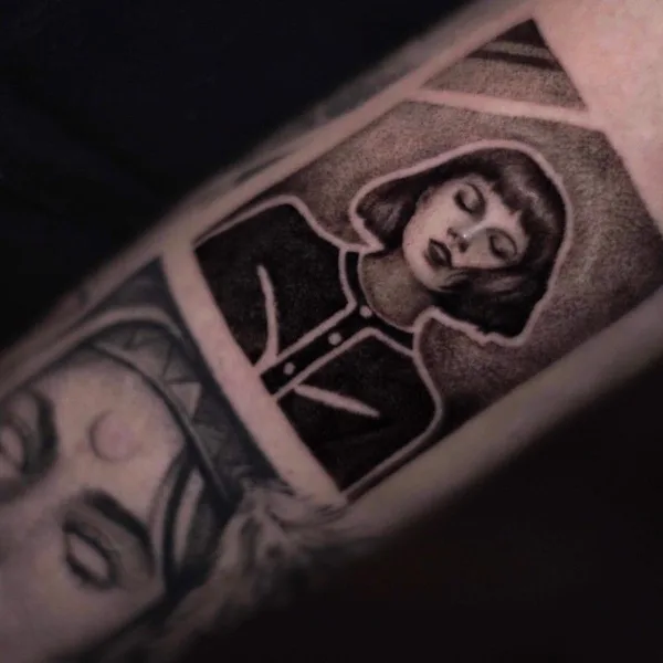 Graphic tattoo by Анна Чернова in Moscow