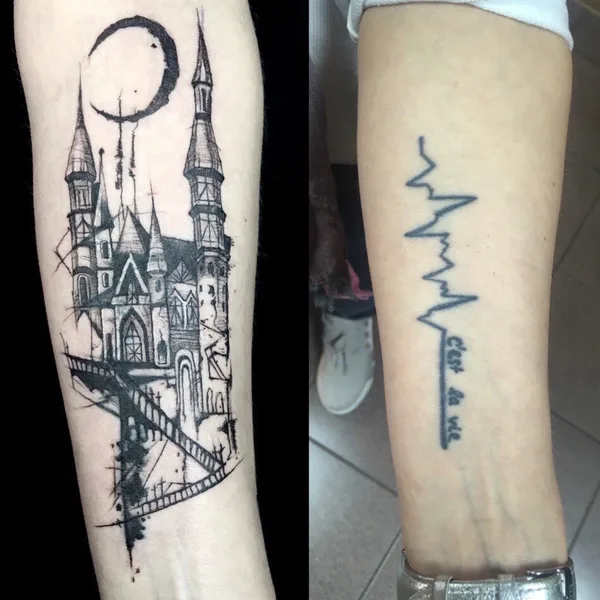 Watercolor tattoo by Ananga in Tbilisi