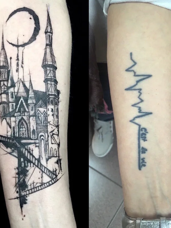 black and grey sketch tattoo auf forearm #73704 | Tätowierer Ananga