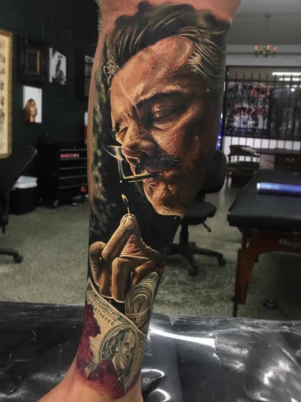 black and grey realism tatuaje en forearm #7033 | Tatuador Ben Kaye
