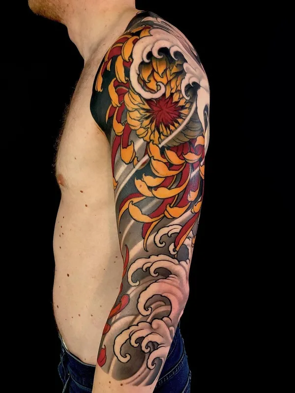 male color japanese Tatuagem em full sleeve #42979 | Tatuador Johan Finné