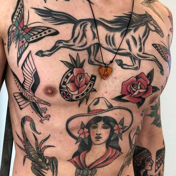 Traditional tattoo by Shitneck Jones in Portland