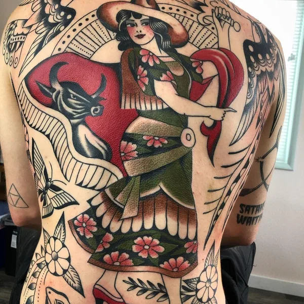 Traditional tattoo by Shitneck Jones in Portland