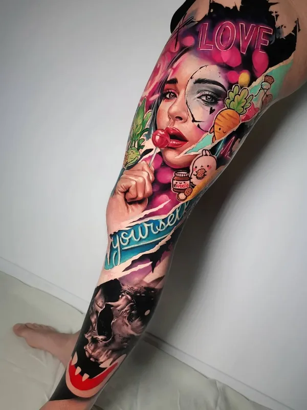 color realism татуировка на full sleeve #43025 | Тату мастер Carolina Caos Avalle