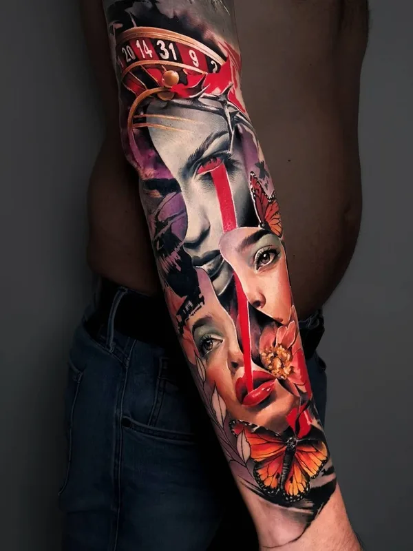 male color realism татуировка на full sleeve #43026 | Тату мастер Carolina Caos Avalle