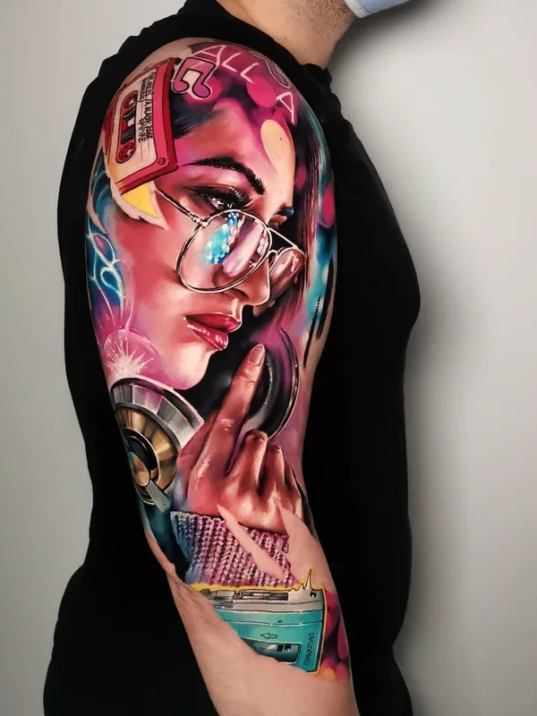 female color realism татуировка на full sleeve #43027 | Тату мастер Carolina Caos Avalle