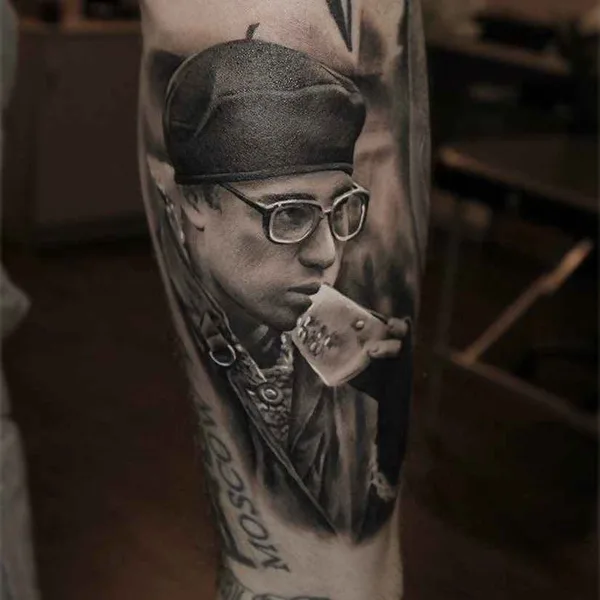 Portrait tattoo by Zinaida Pasko in London