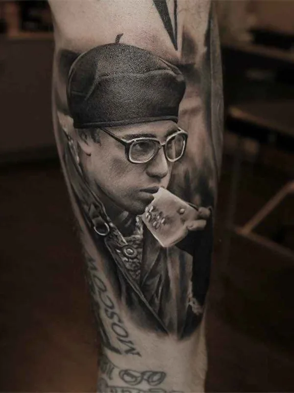 Portrait tattoo by Zinaida Pasko in London