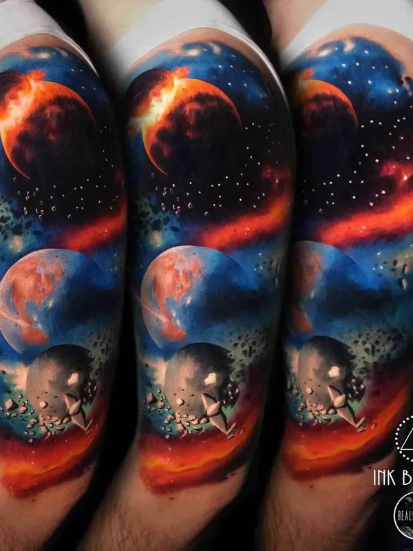 color realism tattoo on full sleeve #10756 | Tattoo Artist Saga Anderson ( Ink by Saga )