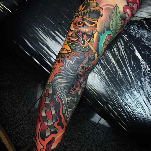 New School tattoo by Johnny Domus Mesquita in Viseu