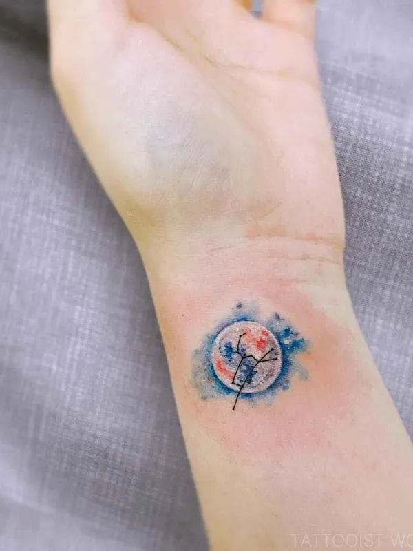color watercolor tattoo on wrist #11995 | Tattoo Artist Wonseok