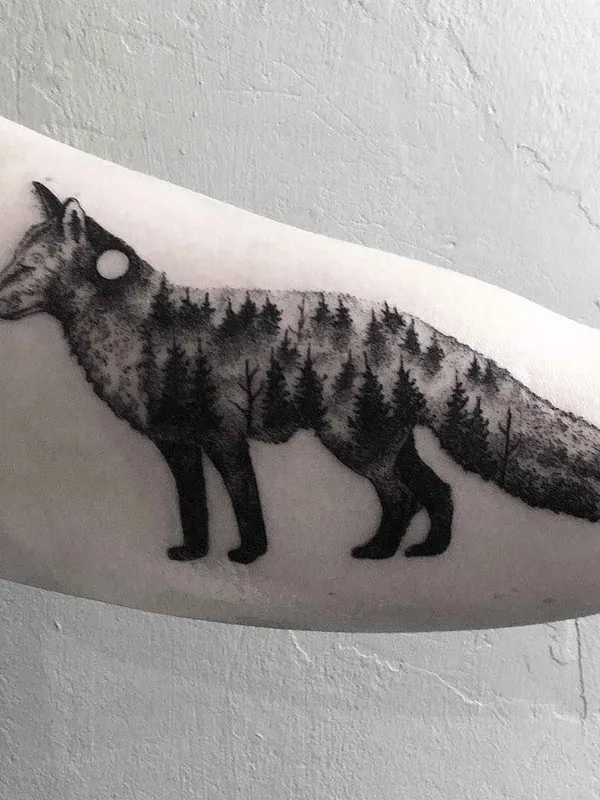 black and grey blackwork 纹身 在 forearm #6892 | 纹身师 Merry Morgan