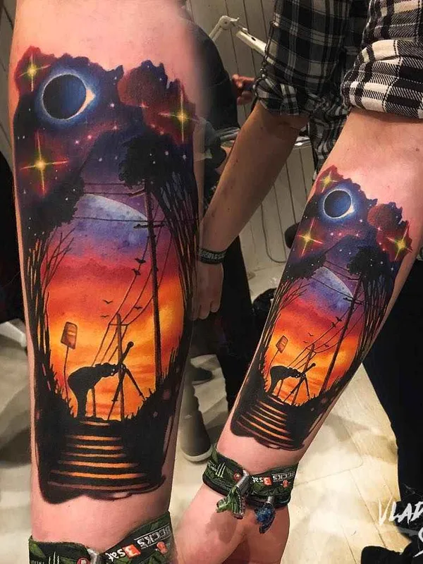 color illustrative tattoo on forearm #15781 | Tattoo Artist Vladislav Shetikov