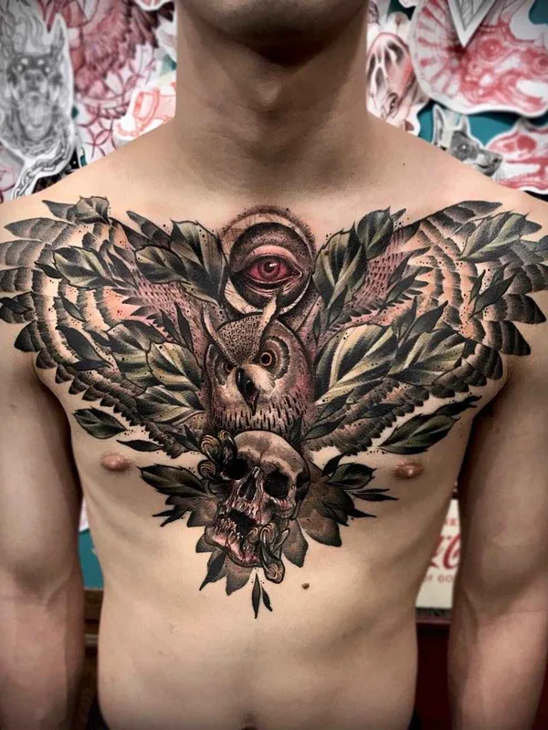 male color illustrative татуировка на chest #9676 | Тату мастер Varo Tattooer