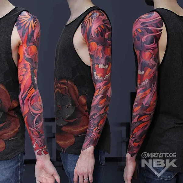 Нью Скул tattoo by Дмитрий Набока in Düsseldorf