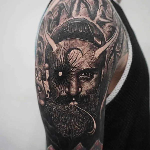 Dotwork tattoo by Rob Borbas in Budapest